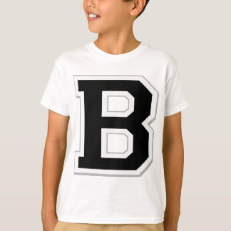 Camiseta Spell it Out Letra inicial B Sweshirt negro