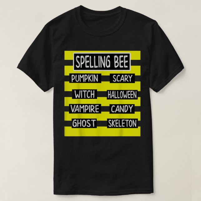Camiseta Spelling Bee Funny Pun Halloween Costume for Teach (Diseño del anverso)