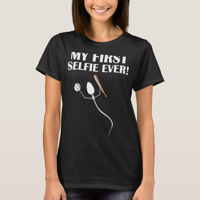 Camiseta Sperm My First Selfie Never Baseball (Anverso)