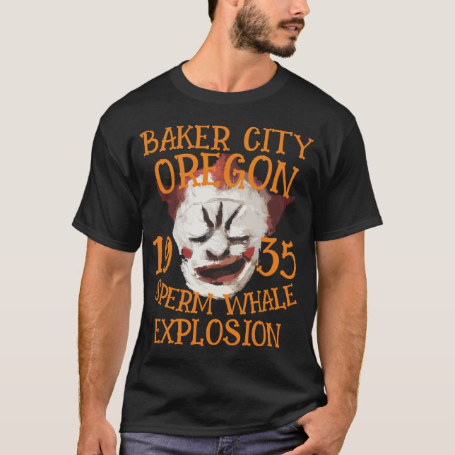Camiseta Sperm Whale Explosion BAKER CITY OREGON 1935 (Anverso)