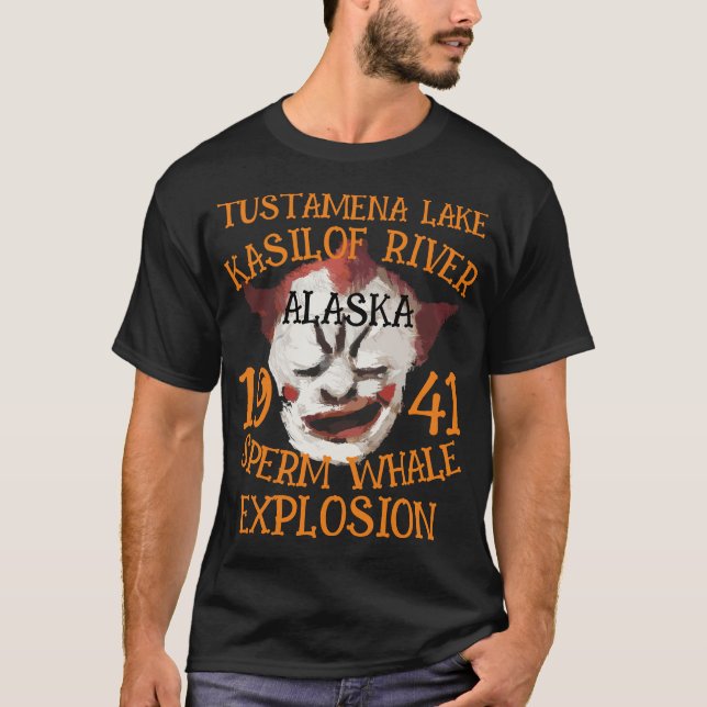 Camiseta Sperm Whale Explosion TUSTAMENA LAGO ALASKA (Anverso)