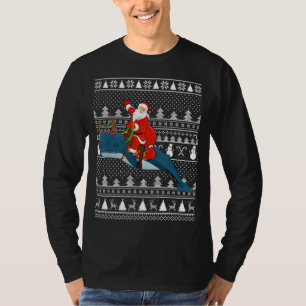 Camiseta Sperm Whale Lover Santa Riding Sperm Whale Feo Ch
