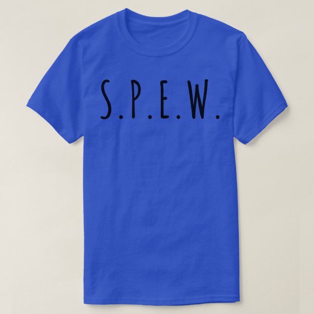 Camiseta SPEW Society for the Promotion of Elfish Welfare (Diseño del anverso)
