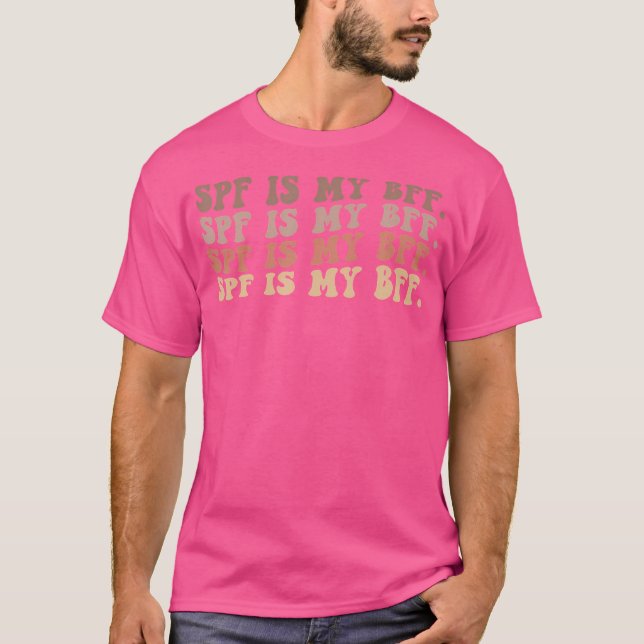 Camiseta Spf Es Mi Bff Protector Solar Dermatología Estétic (Anverso)