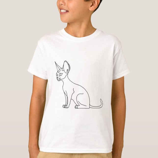 Camiseta sphinx cat tee shirt children  (Anverso)