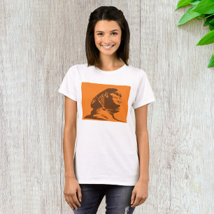 Camiseta Sphinx Creatura Mítica En Naranja