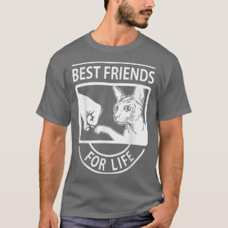 Camiseta Sphyn Cat Mejores Amigos Por Vida 