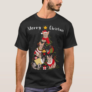 Camiseta Sphynx Cat Árbol navideño navidad navidad Gato Lov