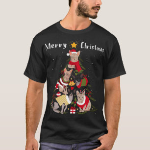 Camiseta Sphynx Cat Árbol navideño navidad navidad Gato Lov