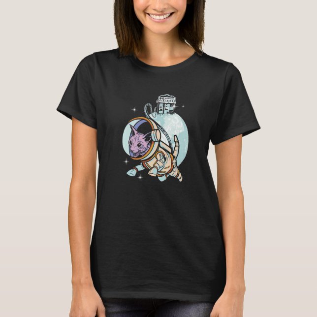 Camiseta Sphynx Cat Astronaut Space Galaxy Cats Owner (Anverso)
