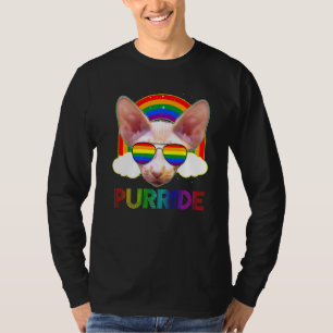 Camiseta Sphynx Cat Gay Prige Lgbt Banda Arcoiris Gafas De