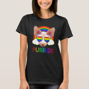 Camiseta Sphynx Cat Gay Prige Lgbt Banda Arcoiris Gafas De
