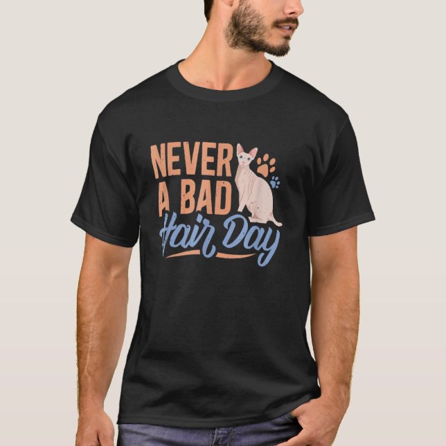 Camiseta Sphynx Cat Hair Day Hairless Cats  Mom Dad (Anverso)