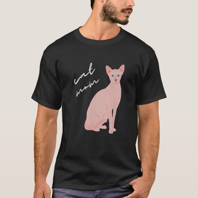 Camiseta Sphynx Cat Mom Para Gato (Anverso)