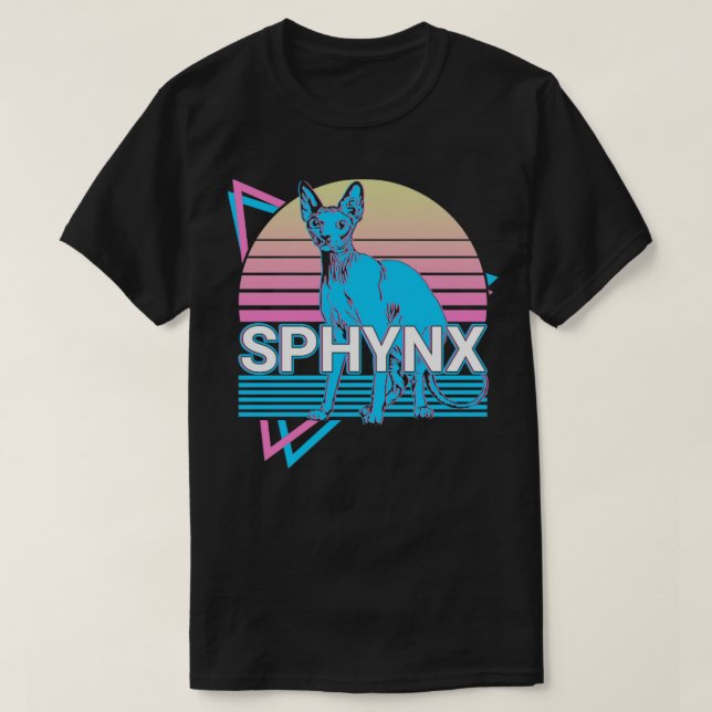 Camiseta Sphynx Cat Retro (Diseño del anverso)