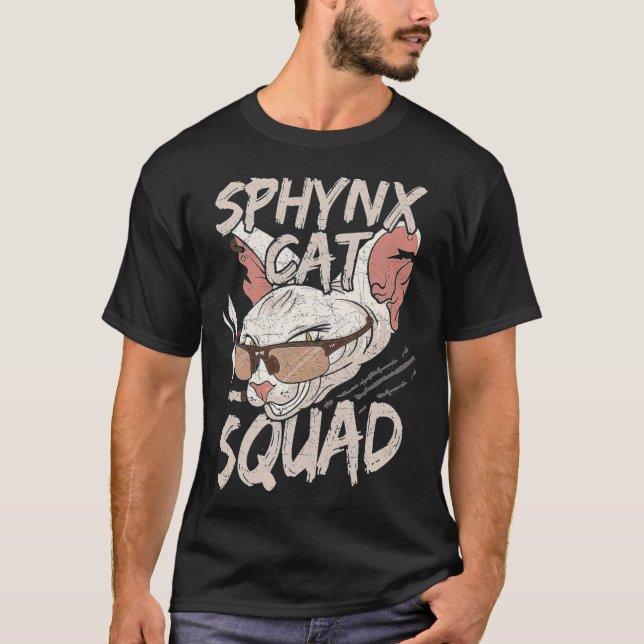 Camiseta Sphynx Cat Squad Regalo y los mejores amigos de In (Anverso)