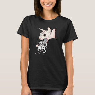 Camiseta Sphynx Cat Y Skulls Gótico Bruja Arte Estético