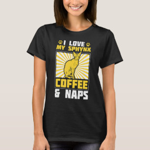 Camiseta Sphynx Coffee Y Naps Mascota Gato Sfinx Dueño