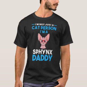Camiseta Sphynx Daddy, propietario de gato de hombres