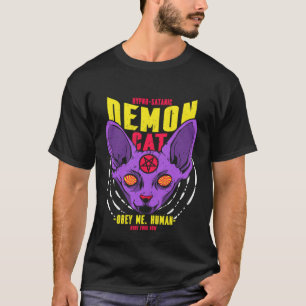 Camiseta Sphynx Demon Cat Pentagram Occult Satan