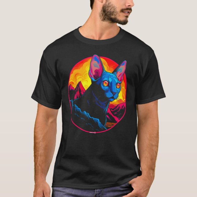 Camiseta Sphynx Hairless Cat Mountain (Anverso)