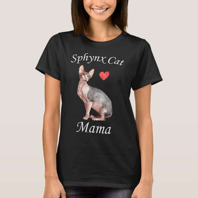 Camiseta Sphynx Mom Cat Lover Mascota Madre (Anverso)