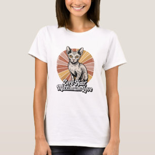 Camiseta Sphynx Retro Amor Máximo Cero Pelo