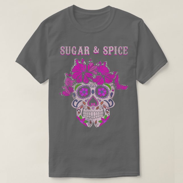 Camiseta Spice Butterfly Sugar Bone Souls Day Muertos Day H (Diseño del anverso)