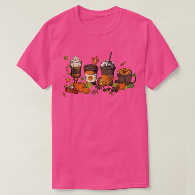 Camiseta Spice cute de calabaza latte helado café otoño caí (Diseño del anverso)