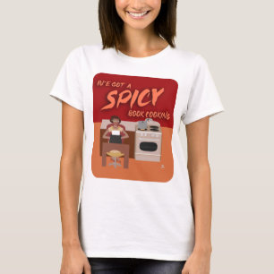 Camiseta Spicy Book Cooking Romance Authors Housewife