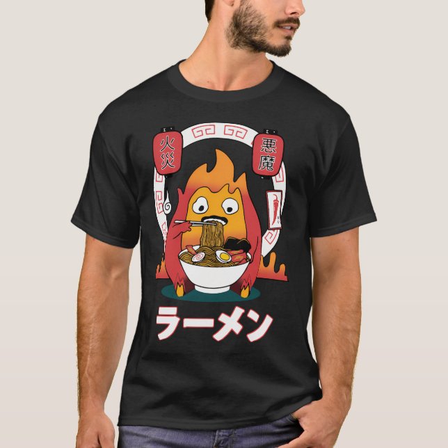 Camiseta Spicy Calcifer Studio Ghibli (Anverso)