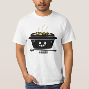 Camiseta Spicy coreano suave tofu sopa de estofado Sundubu
