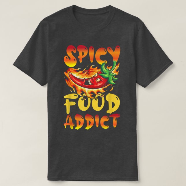 Camiseta Spicy Food Addict (Diseño del anverso)