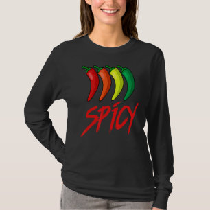 Camiseta Spicy Fun Hot Chili Sauce Peppers Comida picante