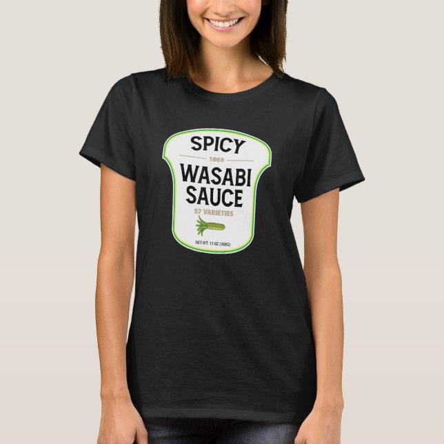 Camiseta Spicy Wasabi Sauce Halloween Costume golpe de esta (Anverso)