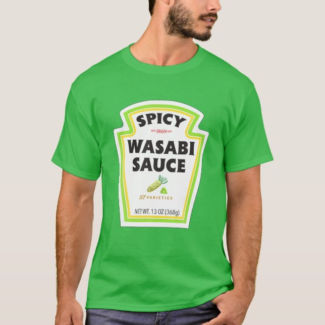 Camiseta Spicy Wasabi Sauce Halloween Costume golpe de esta (Anverso)