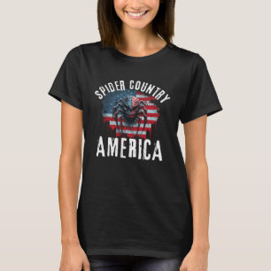 Camiseta Spider American Flag Red White Spider 4of