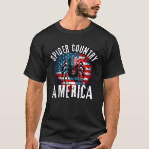 Camiseta Spider American Flag Red White Spider 4of