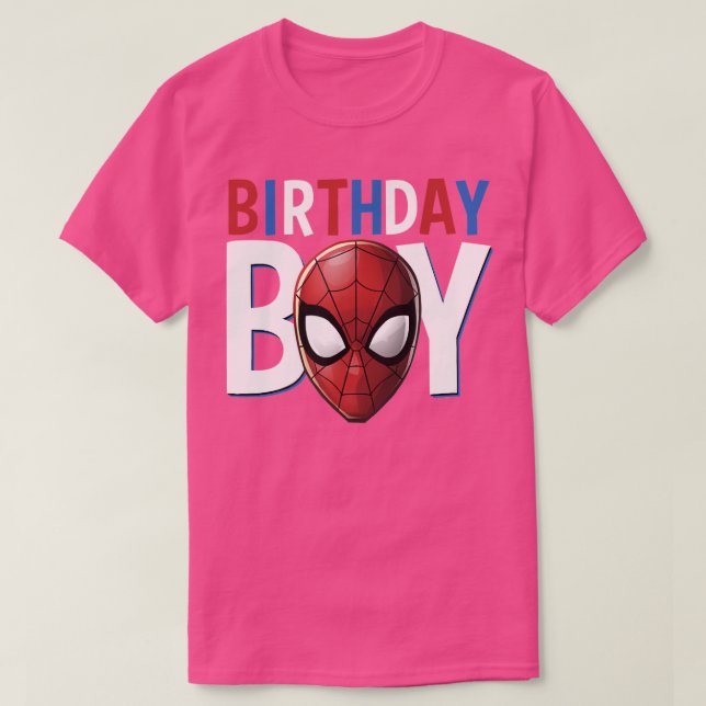 Camiseta Spider boys Birthday Boy (Diseño del anverso)