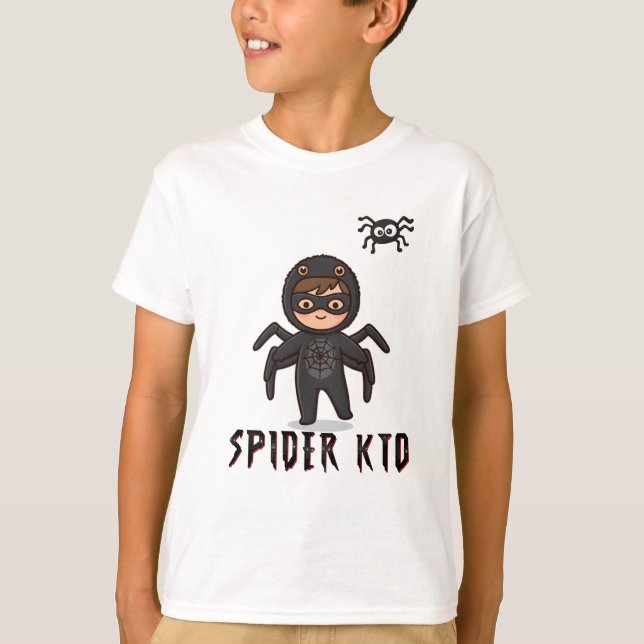 Camiseta Spider Man Kid Cartoon | Cute Spidey on the Back (Anverso)