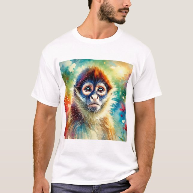 Camiseta Spider Monkey Harmony 220824AREF117 - Watercolor (Anverso)
