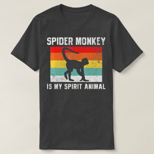 Camiseta Spider Monkey Retro Vintage (Diseño del anverso)