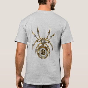Camiseta Spider Steampunk sobre fondo morado