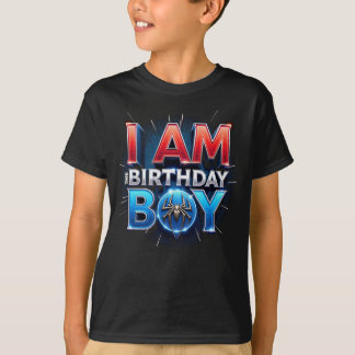 Camiseta Spider Web Birthday Boy Shirt - Fiesta superhéroe