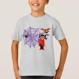 Camiseta Spider Webs niños graciosos Drácula Halloween
