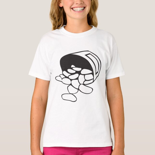Camiseta Spilled Beans Black and White Outline (Anverso)