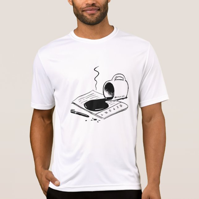 Camiseta Spilled Coffee on Report Funny Office Mishap (Anverso)