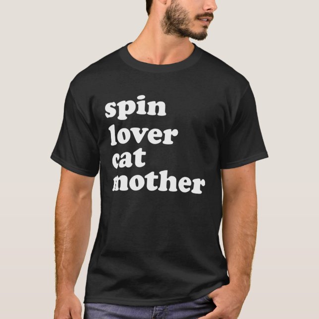 Camiseta Spin Cat Madre Formación Gym Amor Spinning Clase (Anverso)