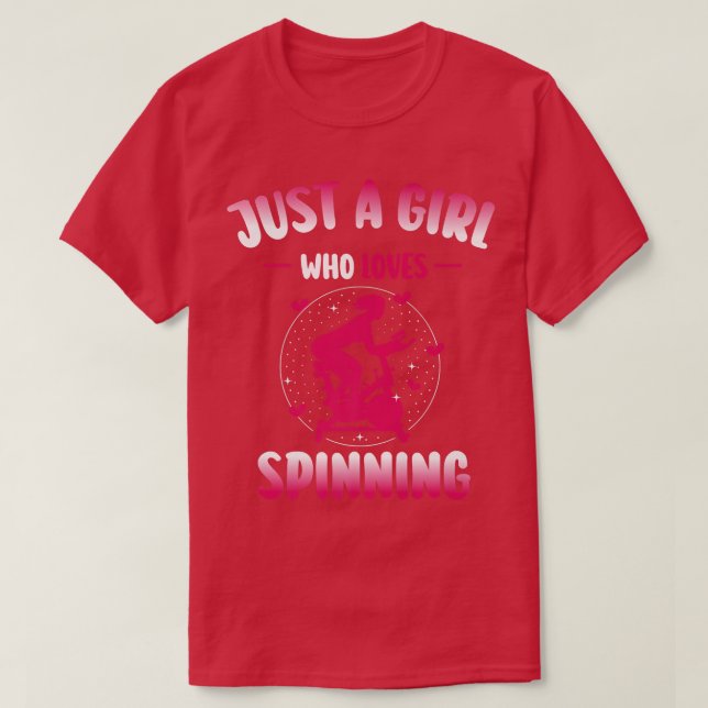 Camiseta Spin Class in Gym for Just a Girl who Loves Spinni (Diseño del anverso)