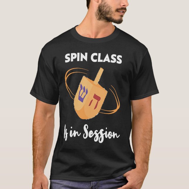 Camiseta Spin Class Is In Session  Happy Chanukkah (Anverso)